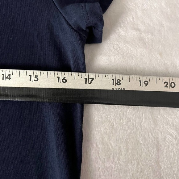 Tommy Hilfiger Dress Womens Small Blue Short Sleeve V-Neck Pullover Cotton Logo - Picture 6 of 9